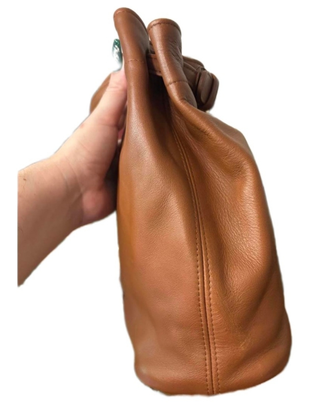 Coach Vintage 4162 Belted British Tan Leather Slingpack Backpack Bag - Picture 5 of 8